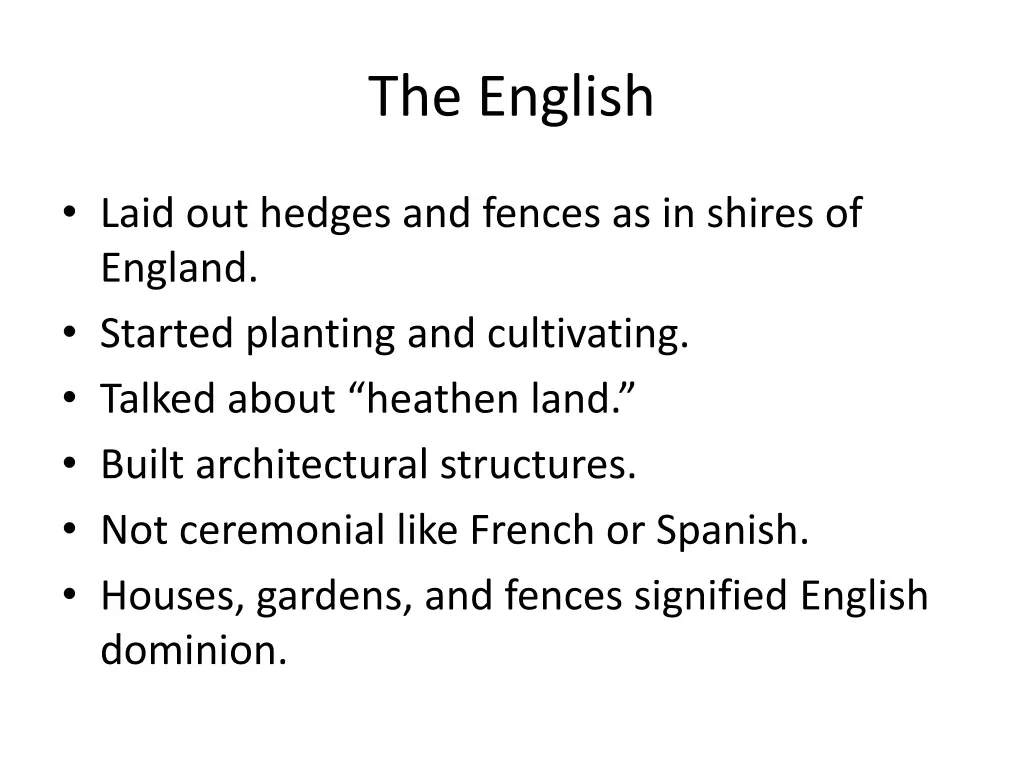 the english