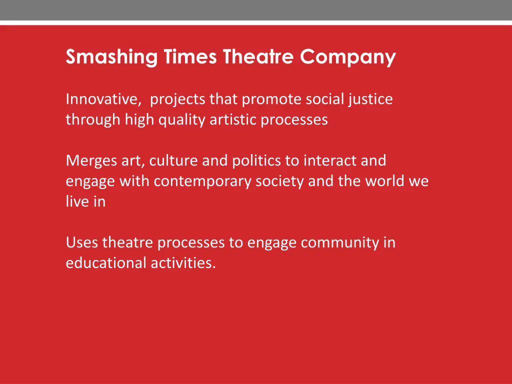 smashing times theatre company