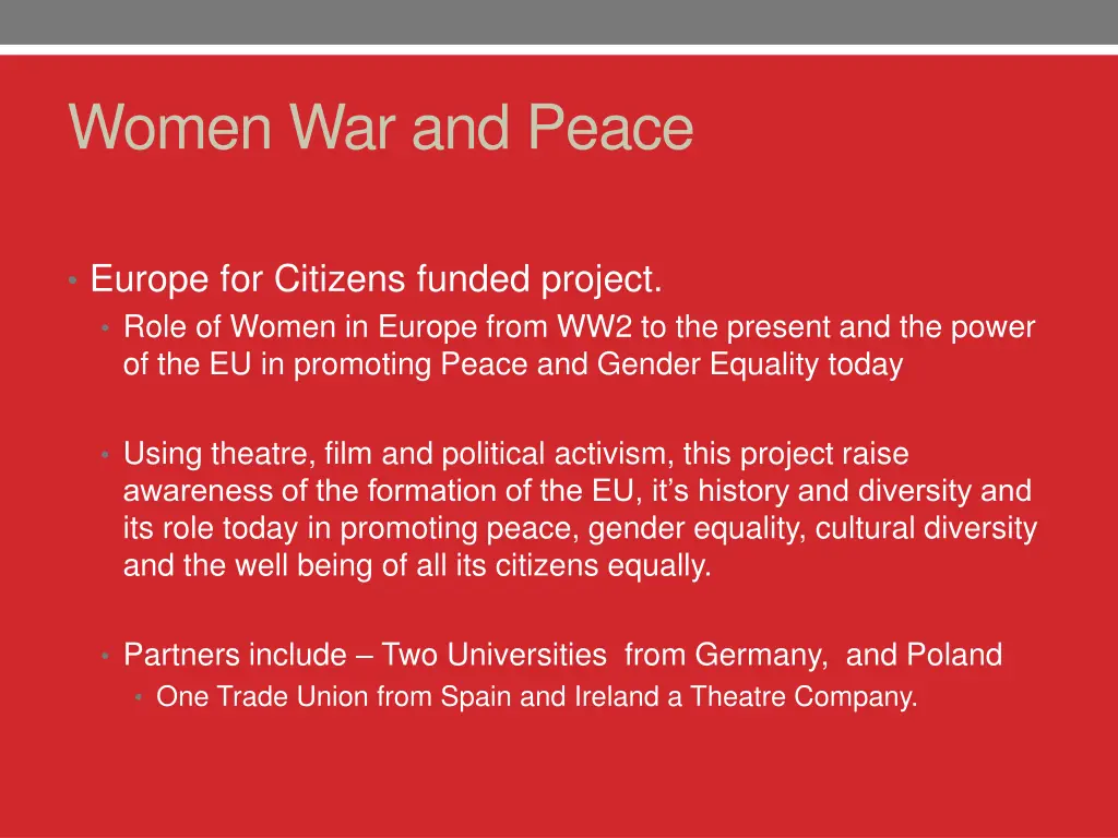 women war and peace