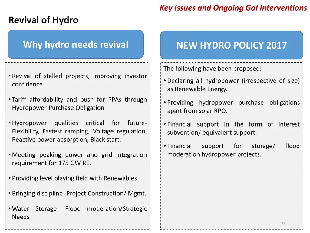 key issues and ongoing goi interventions 2