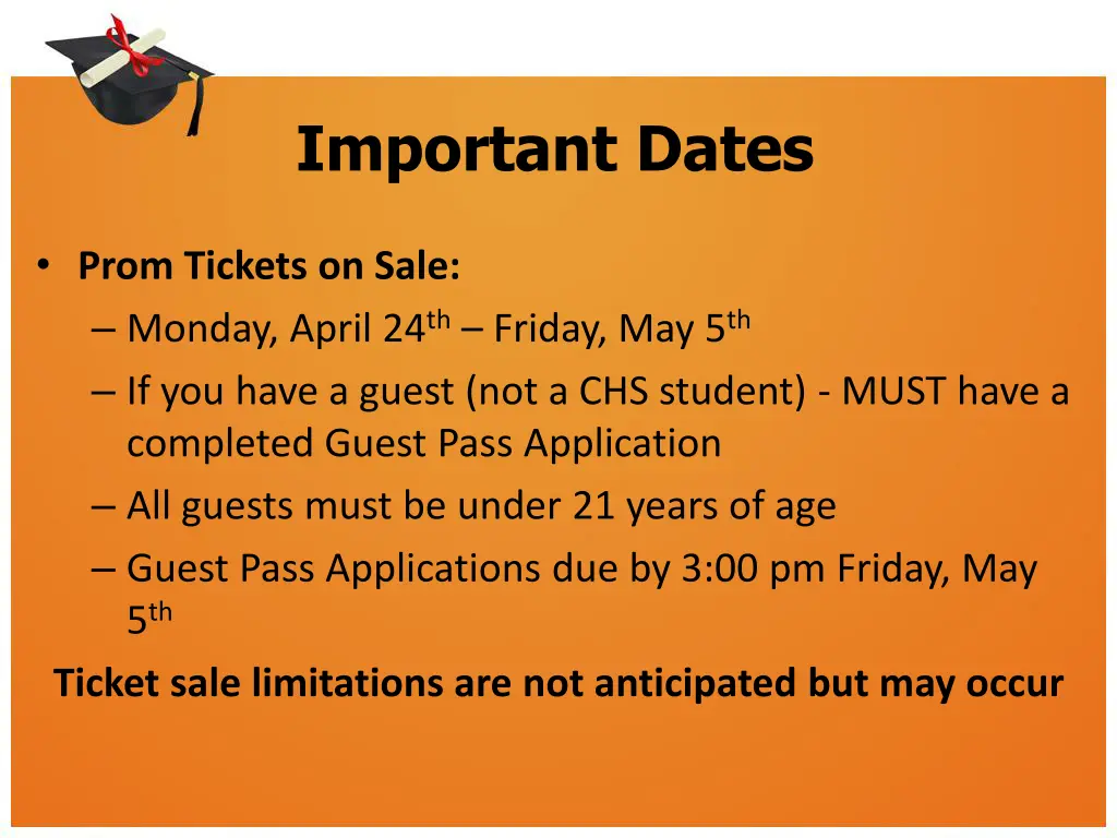 important dates 1