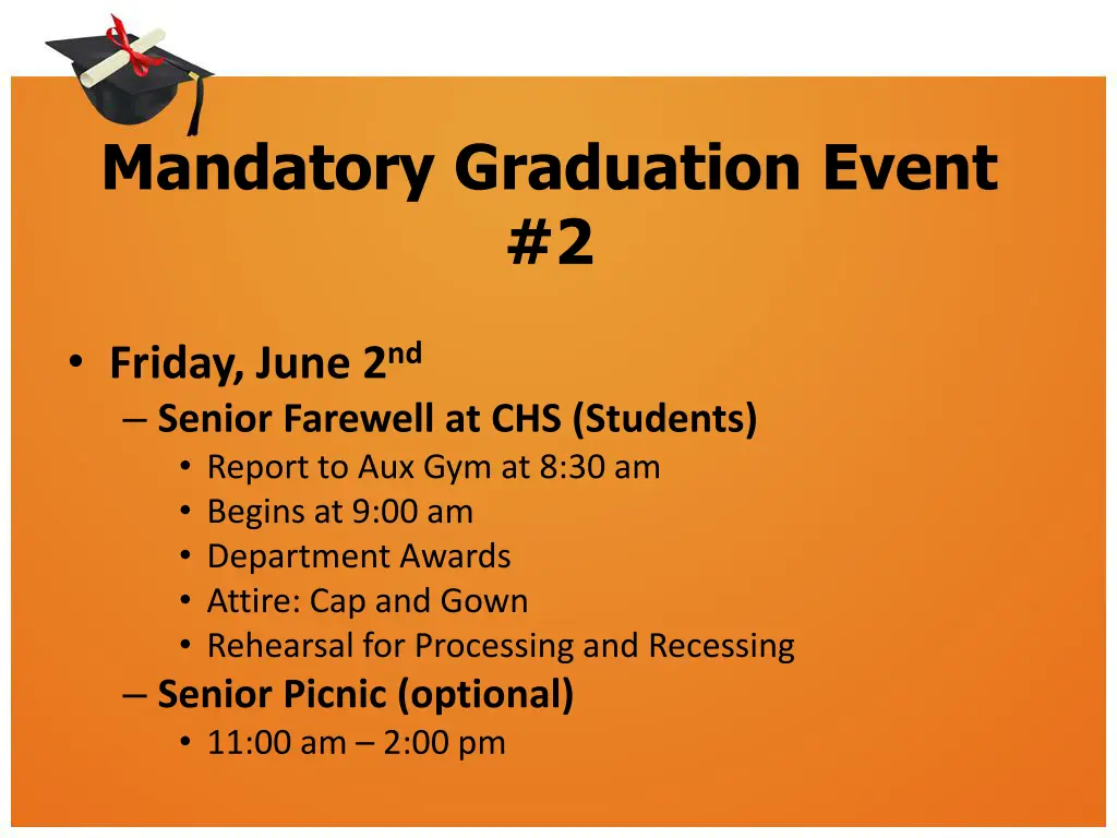 mandatory graduation event 2