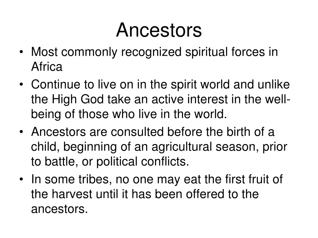 ancestors