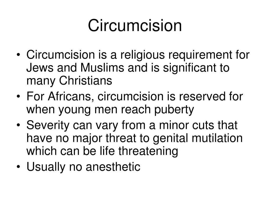 circumcision