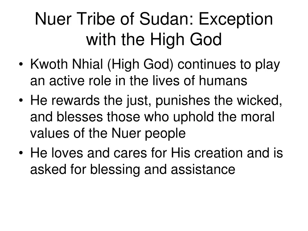 nuer tribe of sudan exception with the high