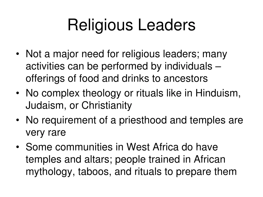 religious leaders