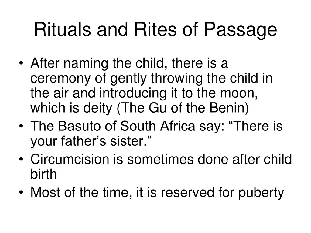 rituals and rites of passage 1