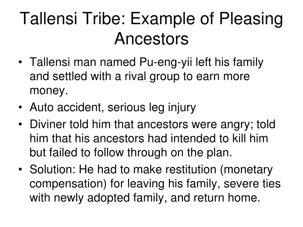 tallensi tribe example of pleasing ancestors