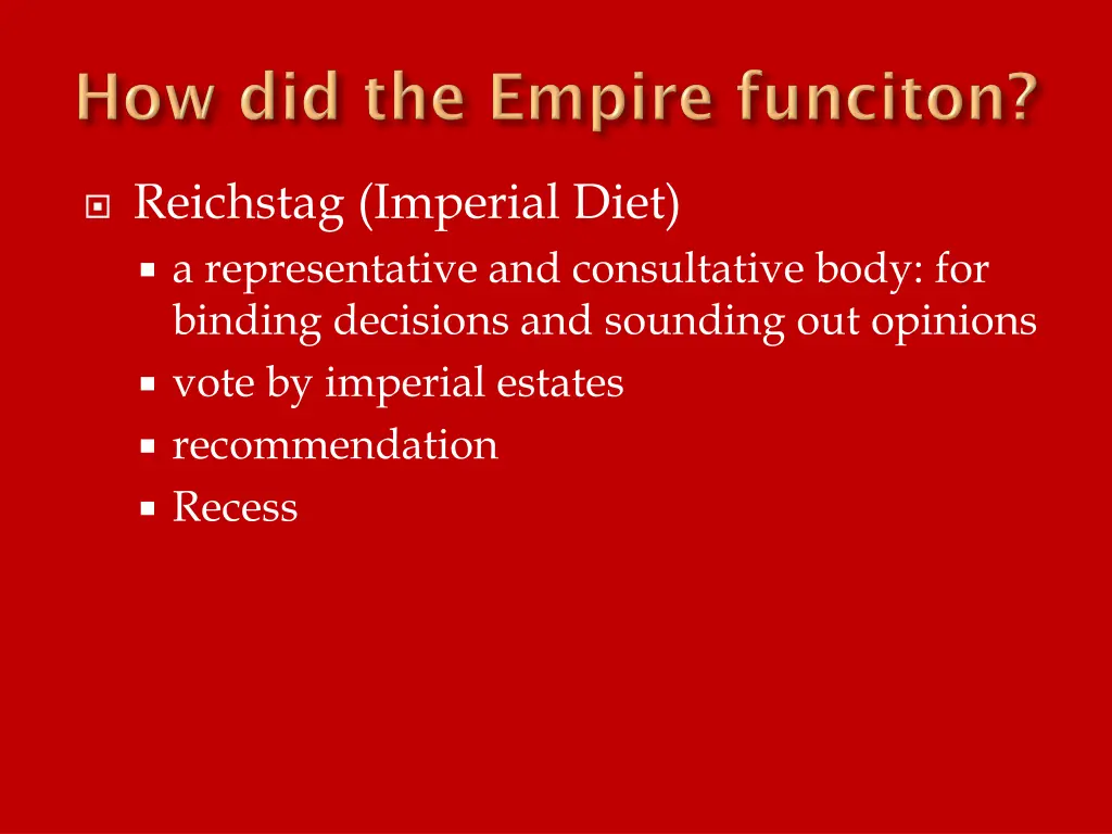 reichstag imperial diet a representative