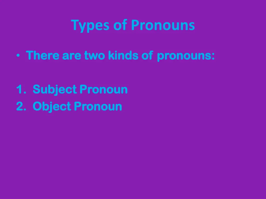 types of pronouns