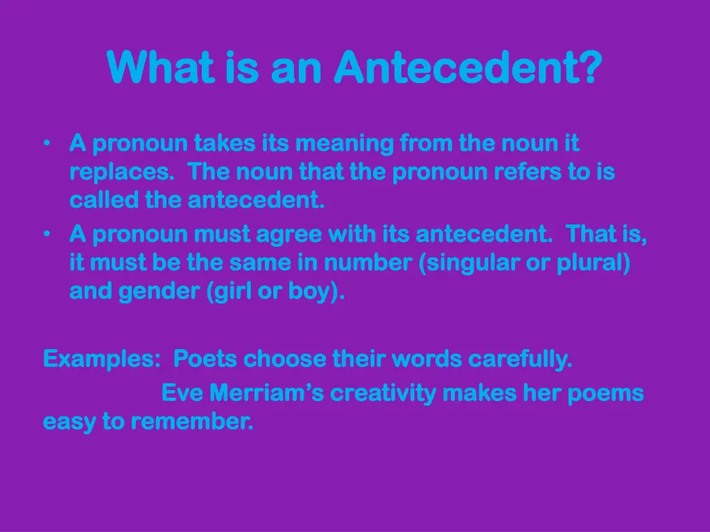 what is an antecedent what is an antecedent