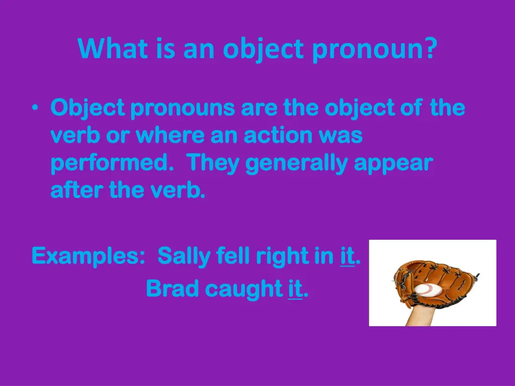 what is an object pronoun