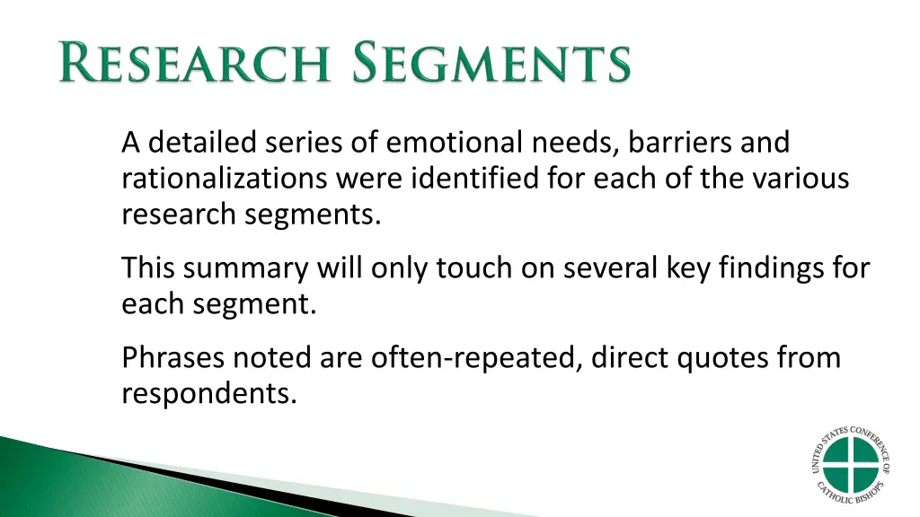 a detailed series of emotional needs barriers