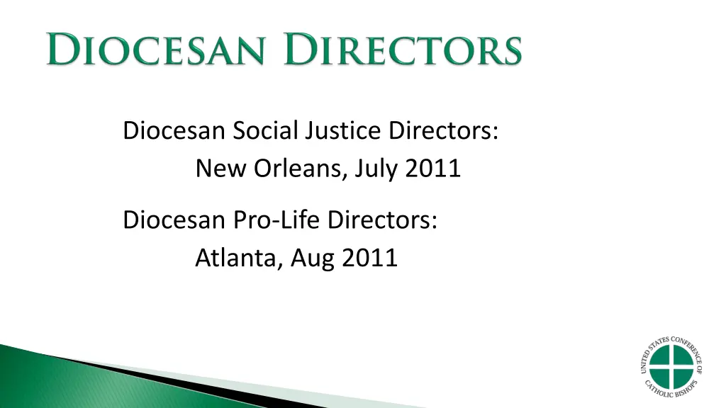 diocesan social justice directors new orleans