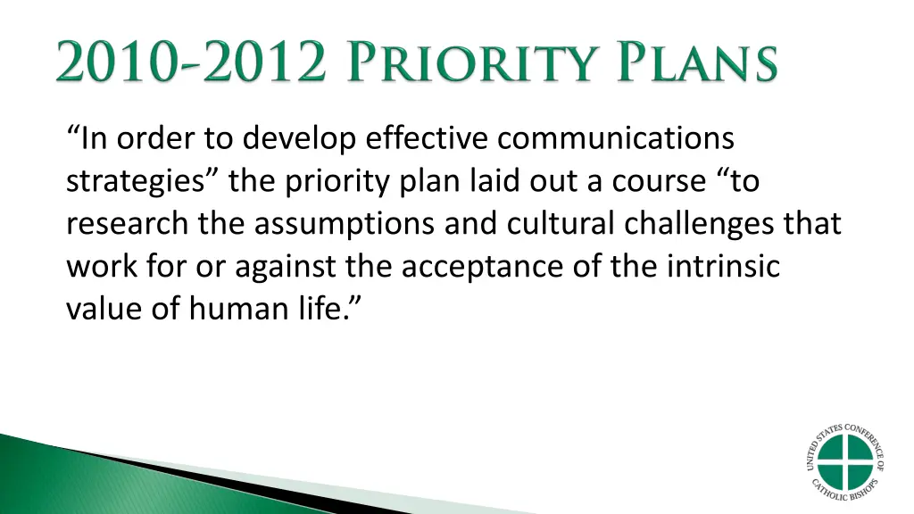 in order to develop effective communications