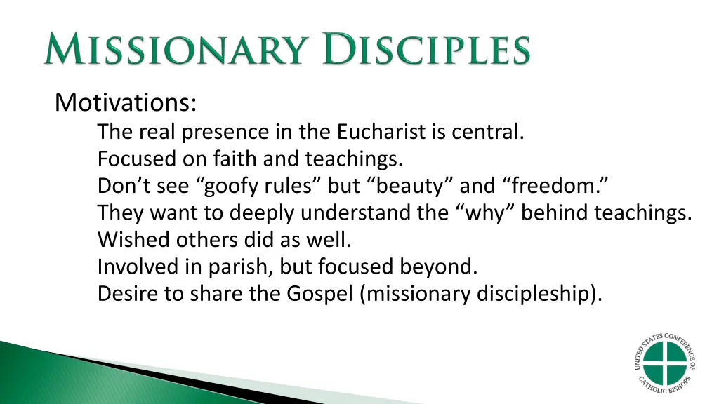 motivations the real presence in the eucharist