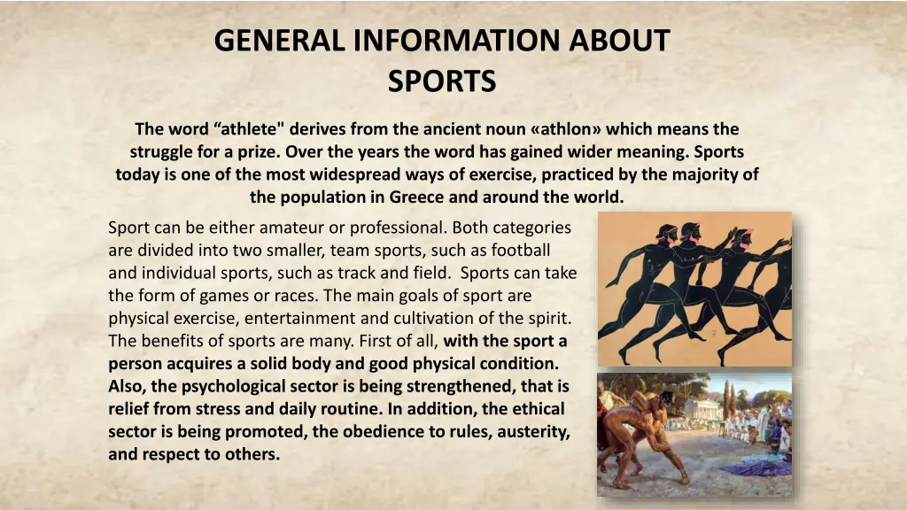 general information about sports