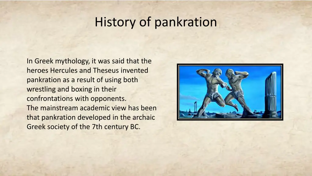 history of pankration