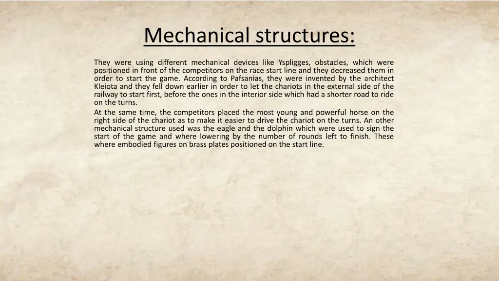 mechanical structures