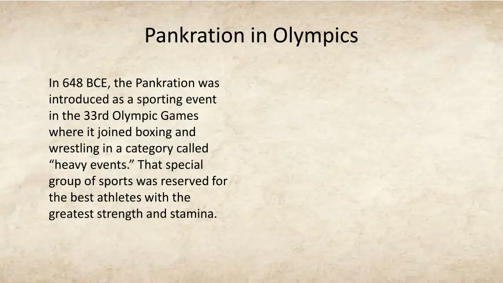 pankration in olympics