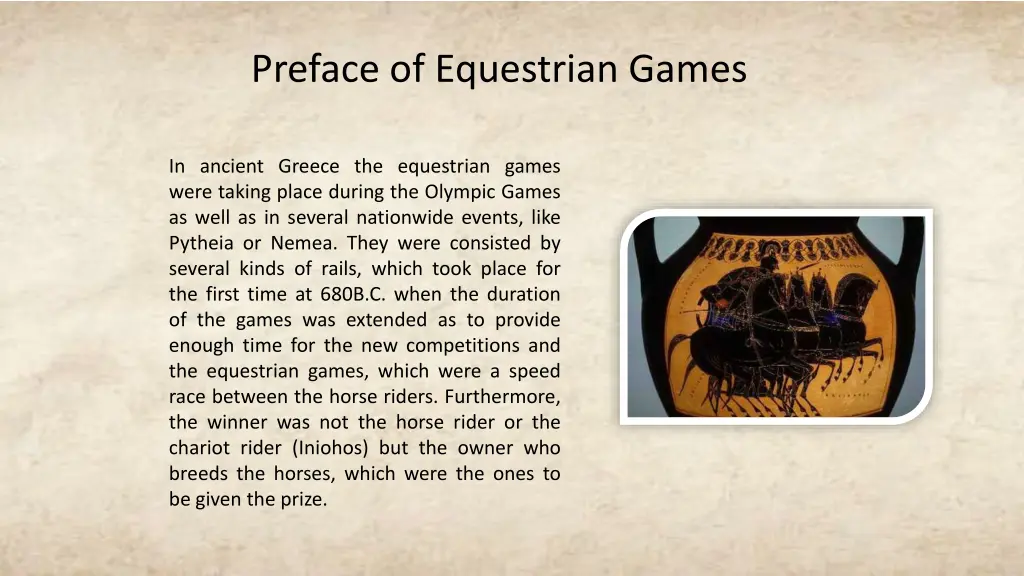 preface of equestrian games