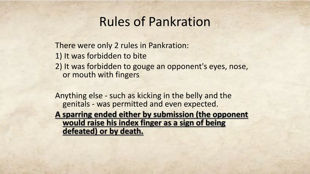 rules of pankration