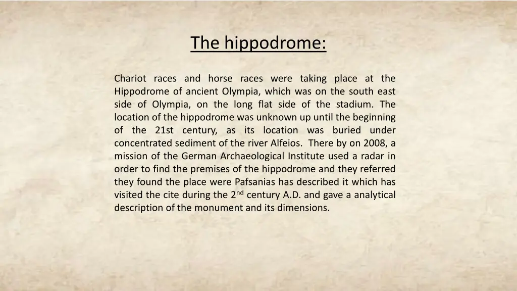 the hippodrome