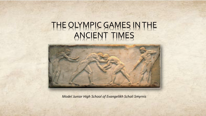 the olympic games in the ancient times