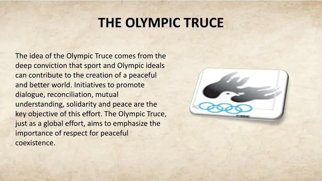 the olympic truce