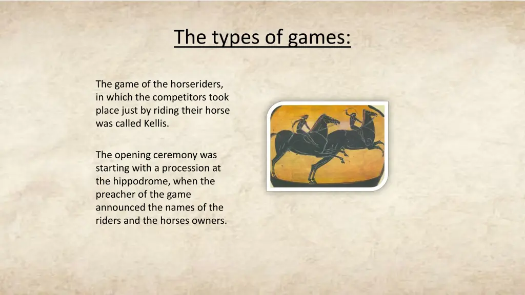 the types of games