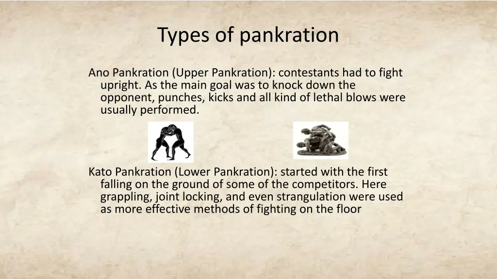 types of pankration