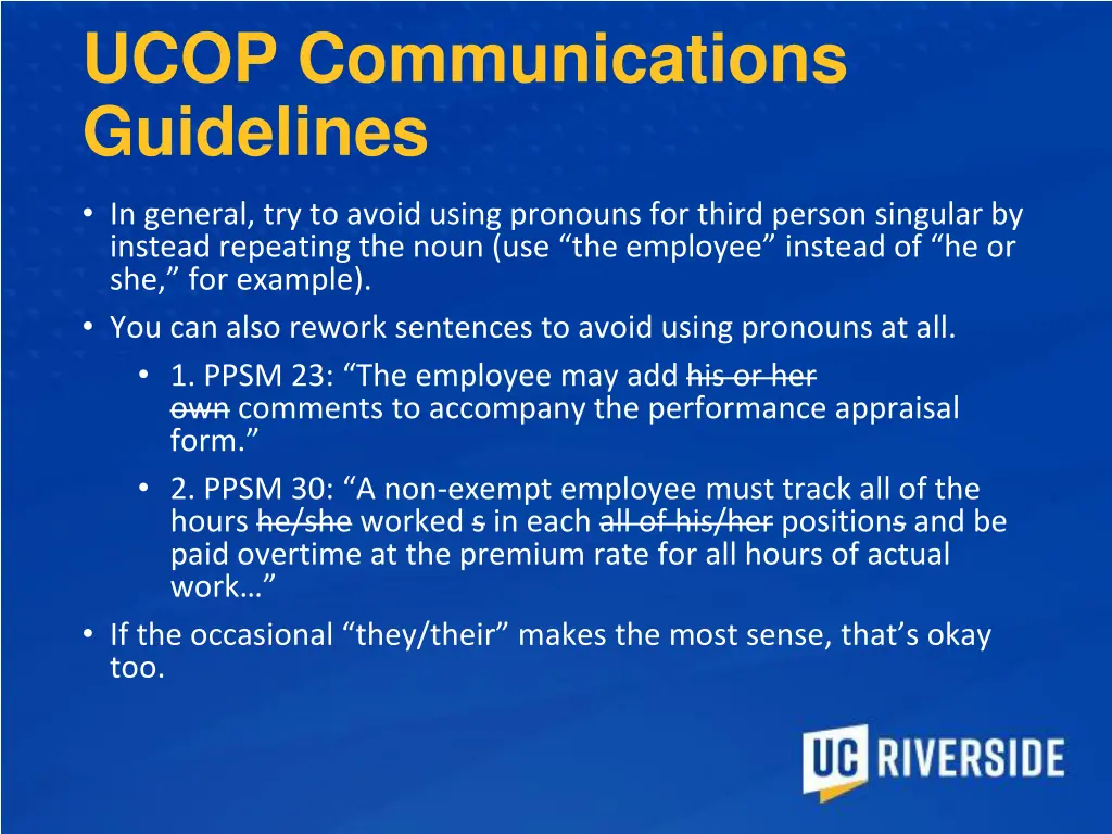 ucop communications guidelines