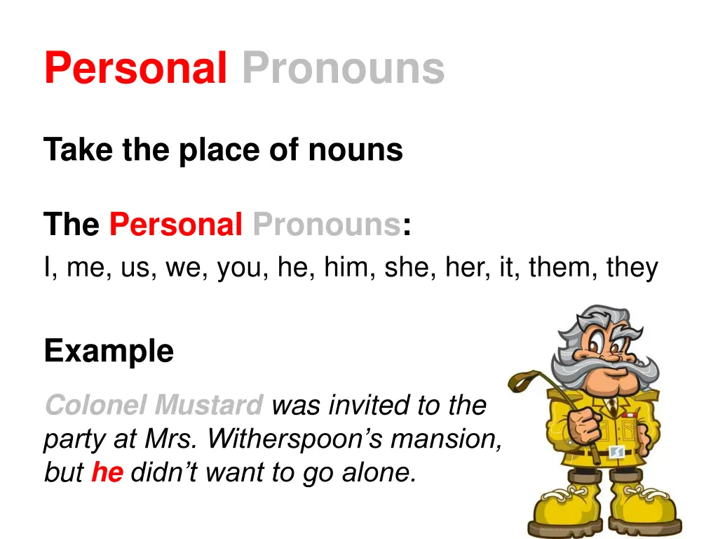 personal pronouns