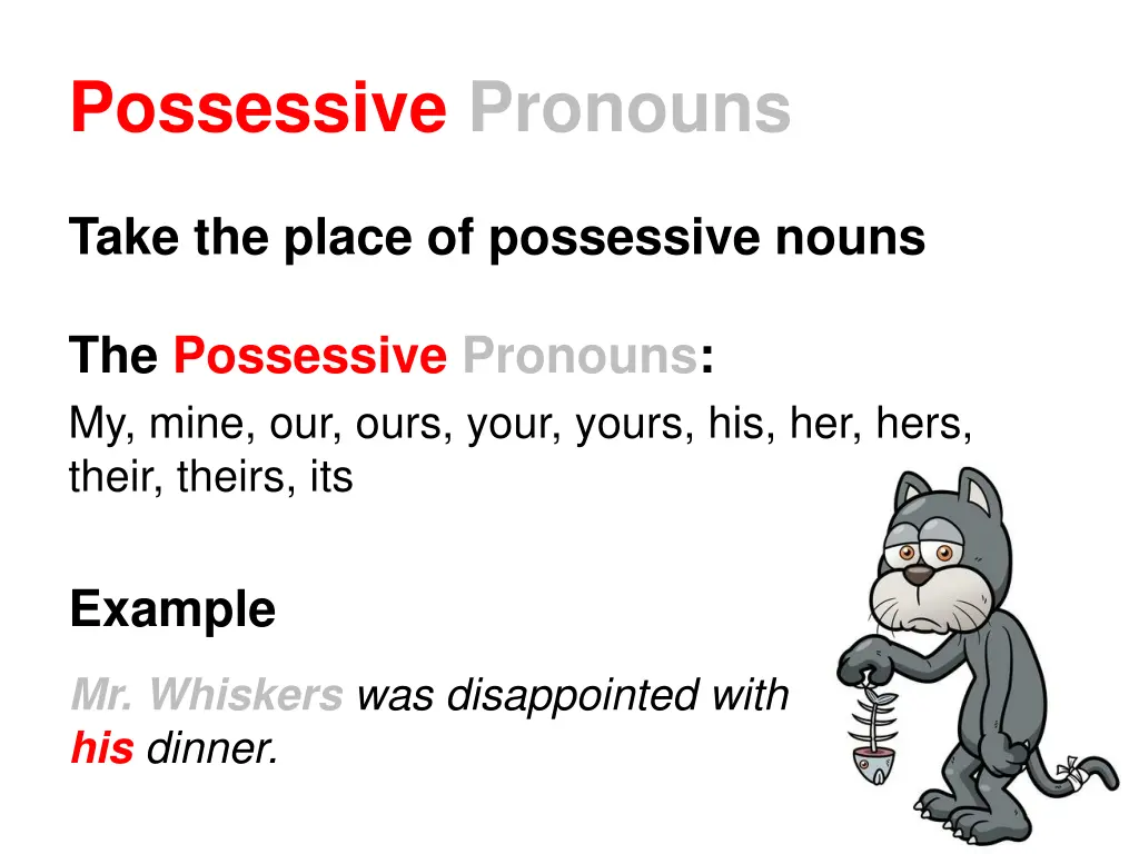 possessive pronouns