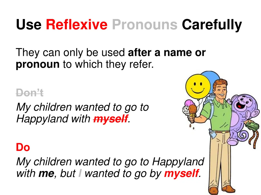 use reflexive pronouns carefully