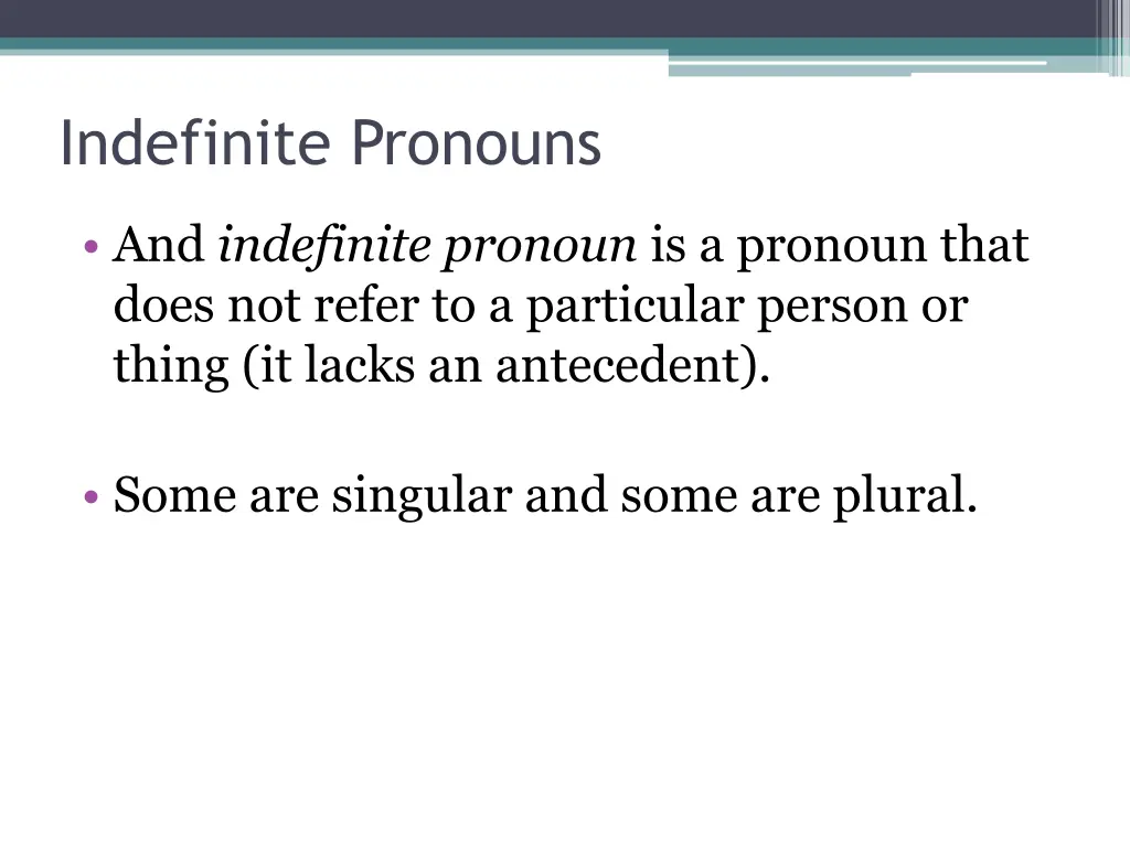 indefinite pronouns 1