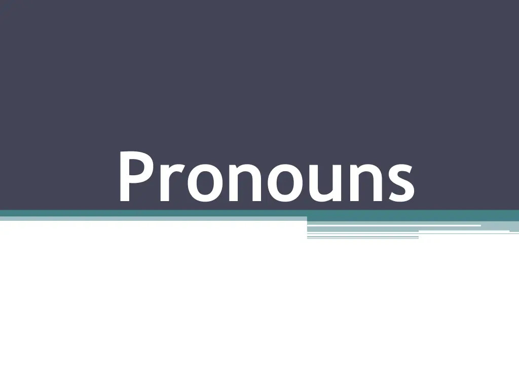 pronouns