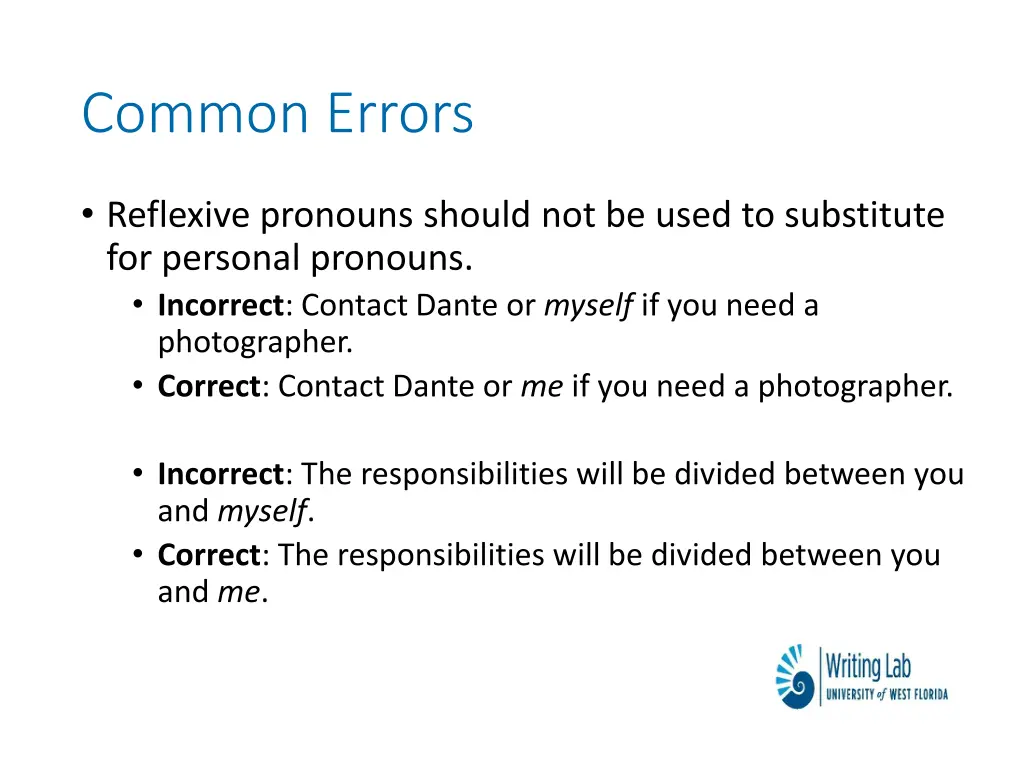 common errors