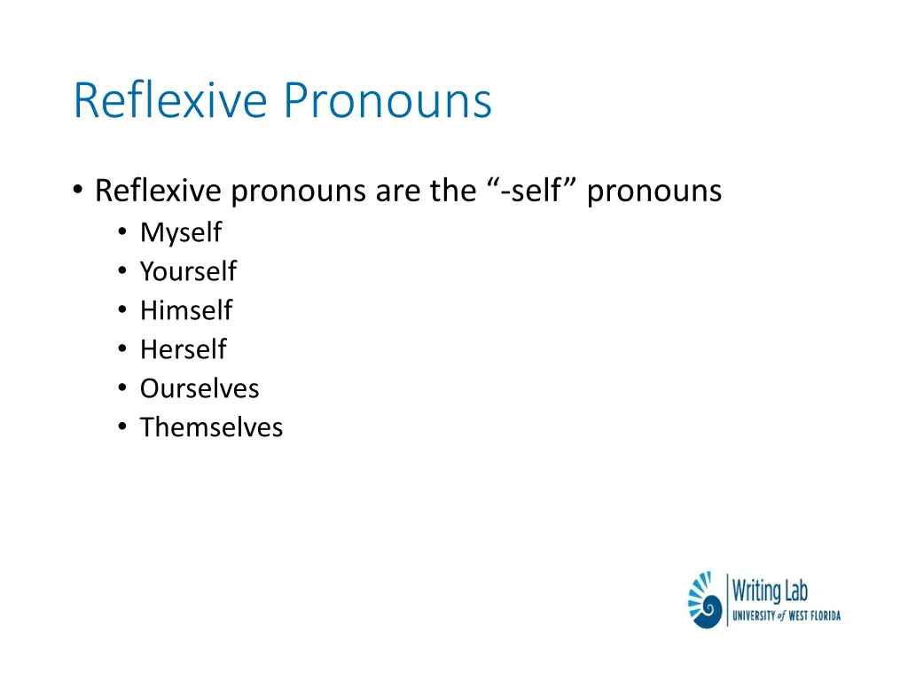 reflexive pronouns