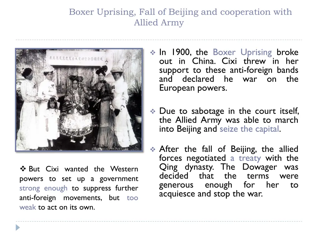 boxer uprising fall of beijing and cooperation