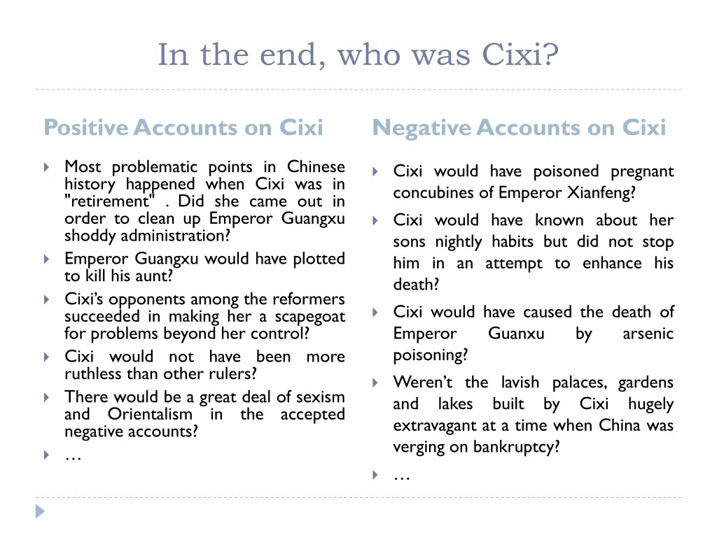 in the end who was cixi