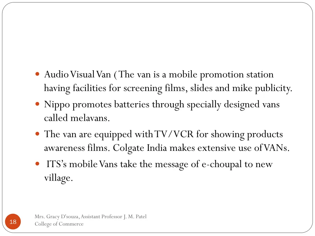 audio visual van the van is a mobile promotion