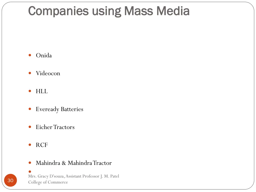 companies using mass media companies using mass