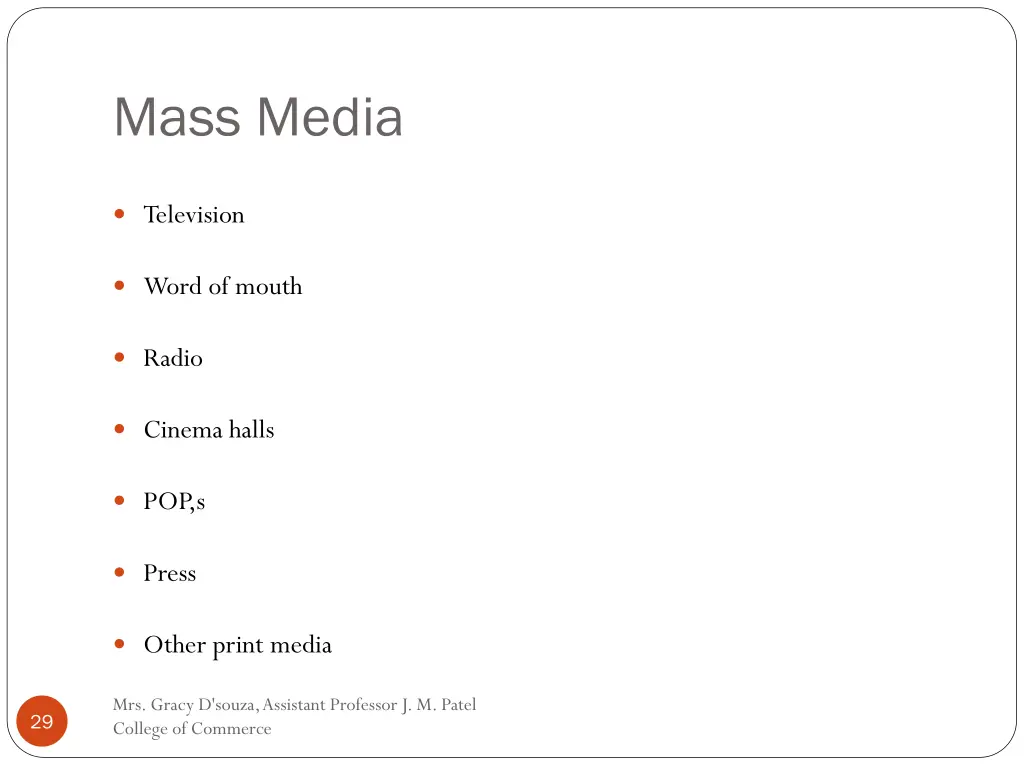 mass media