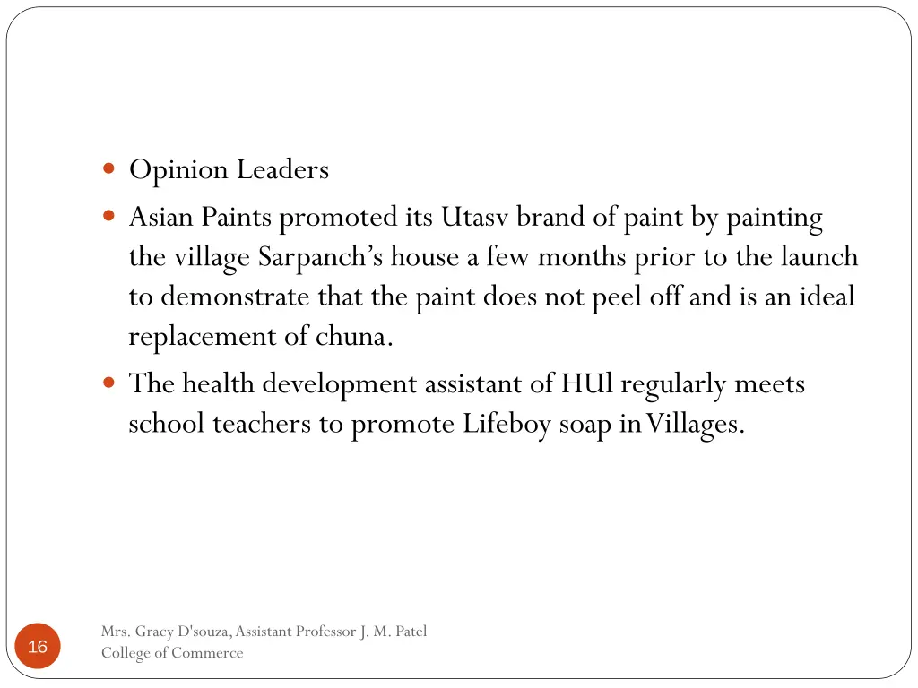 opinion leaders asian paints promoted its utasv