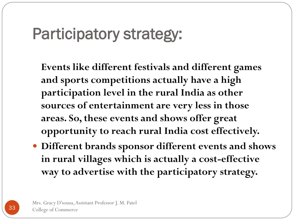 participatory strategy participatory strategy