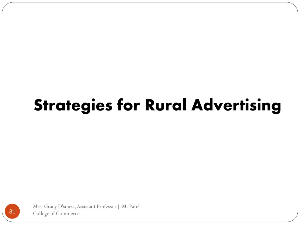 strategies for rural advertising