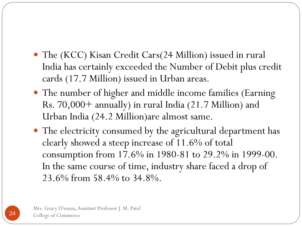 the kcc kisan credit cars 24 million issued