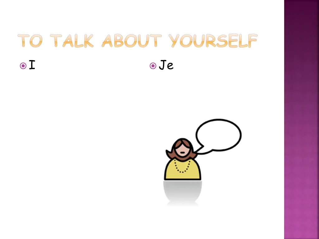 to talk about yourself i