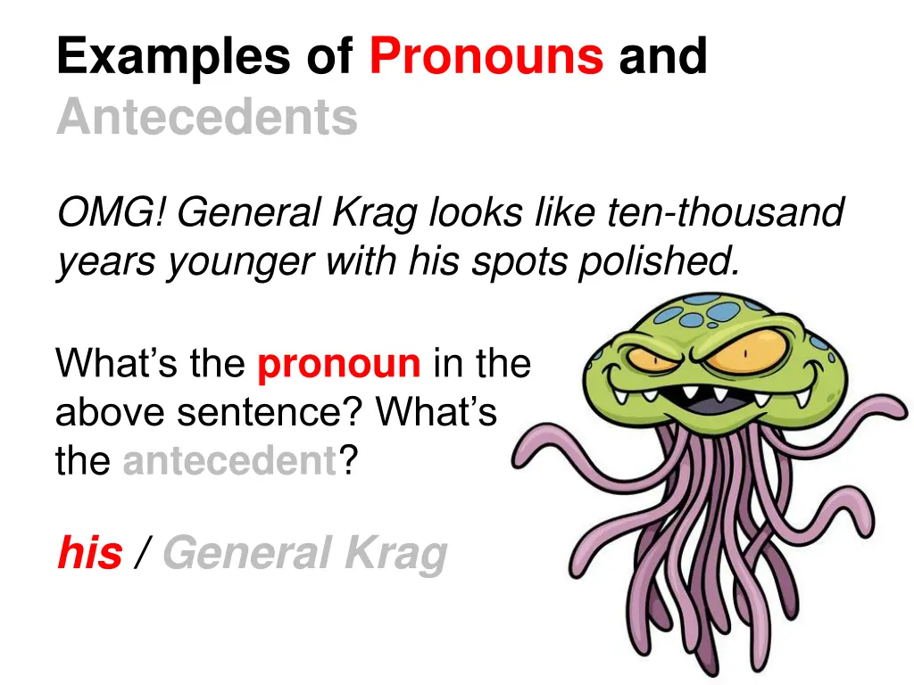 examples of pronouns and antecedents 1